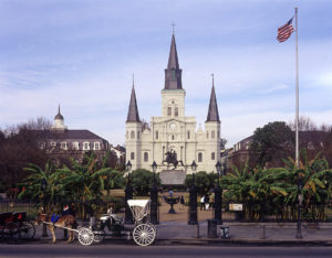 Buildings, French Quarter, Jackson Square, New Orleans, St. Louis Cathedral