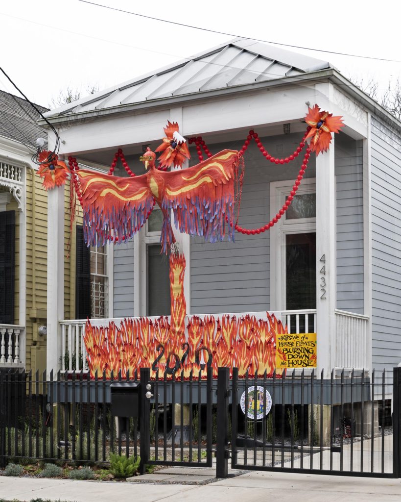 Burning Down the House, Mardi Gras, Mardi Gras Float Houses, New Orleans