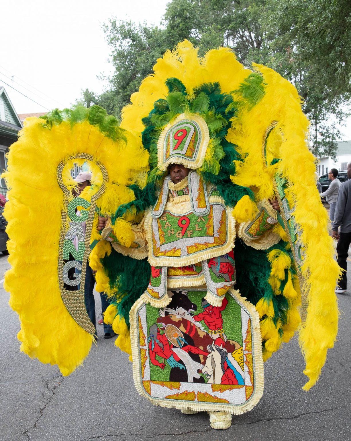 Mardi Gras Indians, New Orleasn, Super Sunday, Tambourine and Fan