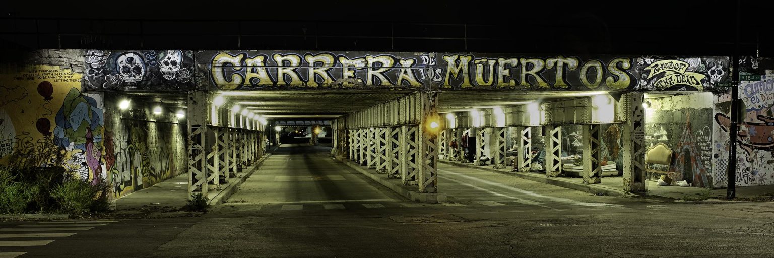 Carrera de los Muertos, Chicago, Light painting, Night Photography, Plisen, viaduct, graffiti